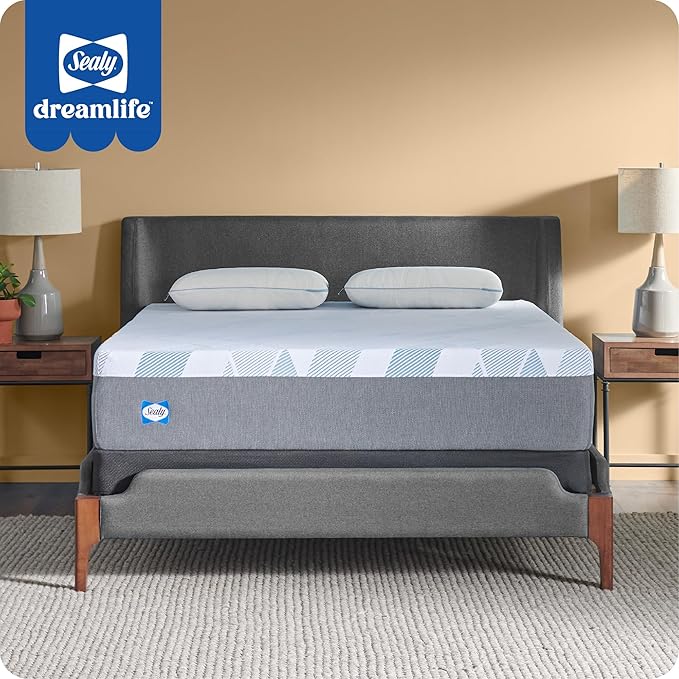 Sealy Dreamlife 12" Foam Mattress-in-a-Box, Twin XL, SealyComfort Gel Memory Foam, SealySupport Transition Foam, Surface-Guard Technology