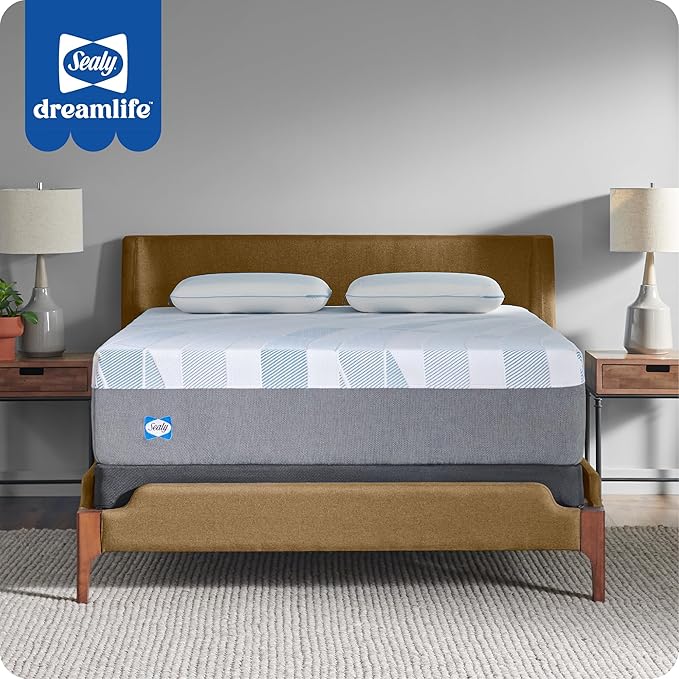 Sealy Dreamlife 14” Foam Mattress-in-a-Box, Queen, SealyComfort Gel Memory Foam, SealySupport Transition Foam, Machine Washable Cover