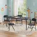 GarveeHome 5-Piece Kids Folding Table and Chairs Set, Toddlers Children's Activity Table and Chairs Set for Dining Room,Daycare,Classrooms