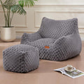 Gaming Chair Comfy Bean Bag Couch Sofa Chair for Bedroom, Modern Faux Fur Reading Bean Bag Chairs for Adults Teens, Living Room Adult Bean Bag Chair with Footrest