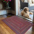 Jamestown Burgundy Jute Braided Rug, 20x30 Rectangle - Rustic Cabin Decor for Kitchen, Entryway, Everywhere