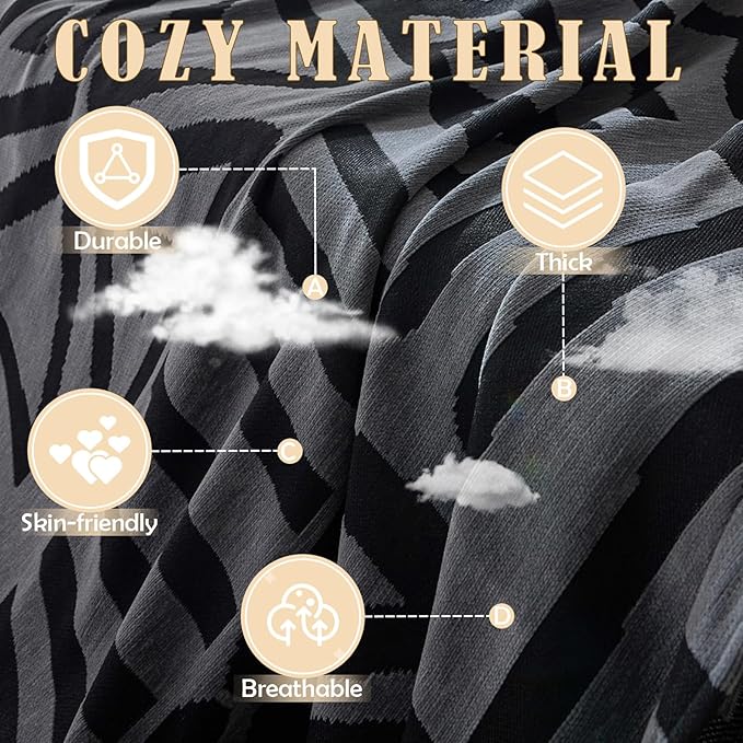 HANDONTIME Boho Geometric Couch Covers for Sofa Pet Friendly Dark Grey and Black Sofa Covers Washable Chenille Couch Blanket Cover for 3 Cushion Couches Pet Protector Furniture Cover Soft, 71" X 150"