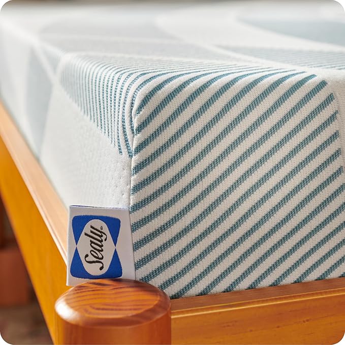 Sealy Dreamlife 8” Foam Mattress-in-a-Box, Queen, SealyComfort Gel Memory Foam, Surface-Guard Technology, Breathable Comfort