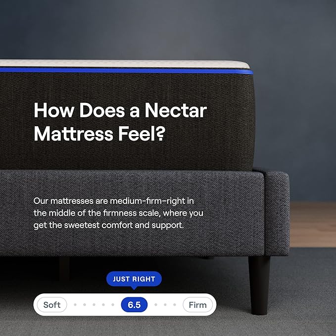 Nectar Twin XL Adjustable Base & 12” Mattress - Head & Foot Incline - Medium Firm Gel Memory Foam - Cooling Comfort - Wireless Remote - 3 Massage Settings - 365-Night Mattress Trial & Forever Warranty