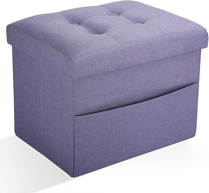 Ottoman Storage Ottoman Foot Rest Stool Foldable Bench with Storage Student Dormitory Bedroom and Entryway 17 X 13 X 13
