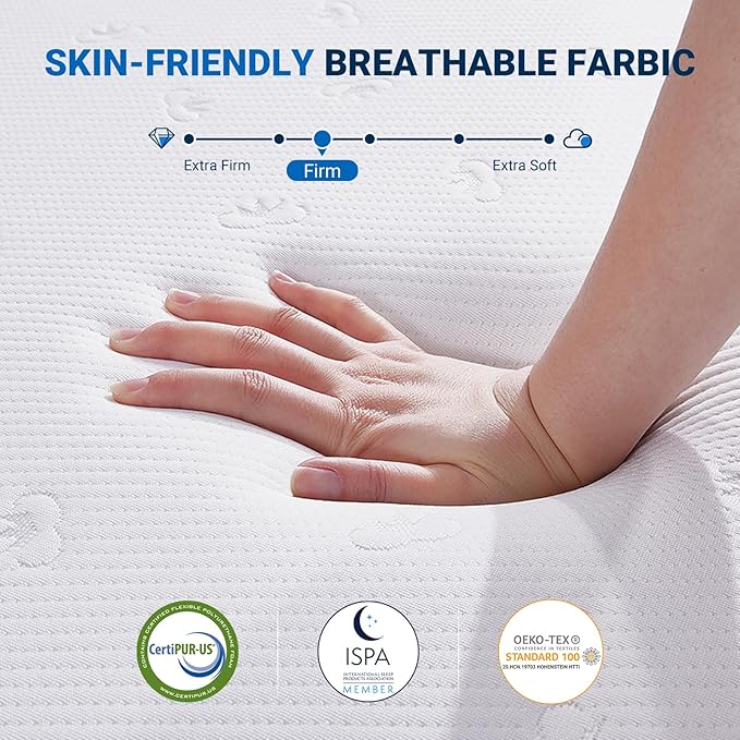 Avenco Twin Mattress 10 Inch, Memory Foam Twin Size Mattress in a Box for Comfort Sleep & Pressure Relief, CertiPUR-US Certified Mattresses Medium Firm