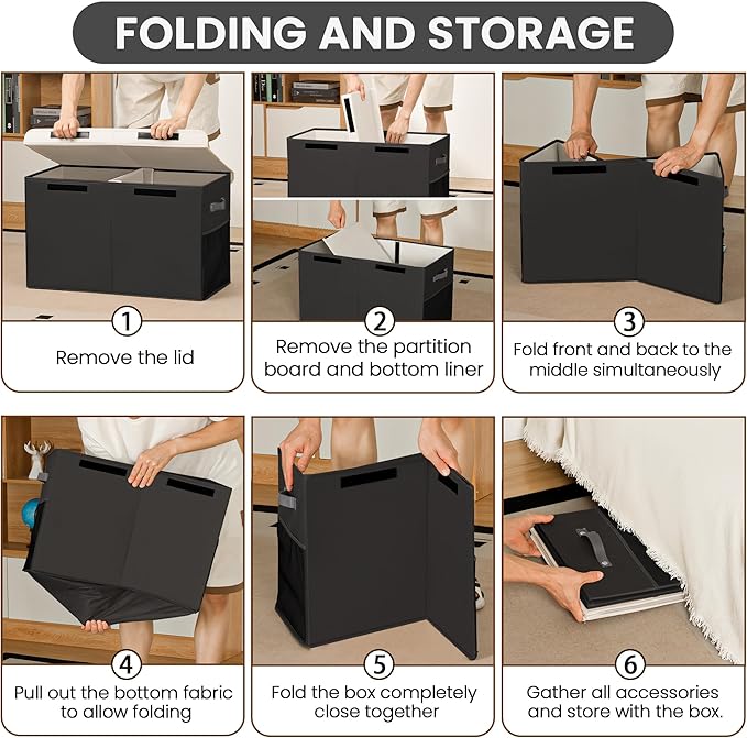 80L Large Toy Storage Box with Lid, Large Toy Box Chest Kids, Girls and Boys, Nursery Room and Living Room, 26"x13" x16" (black-train)
