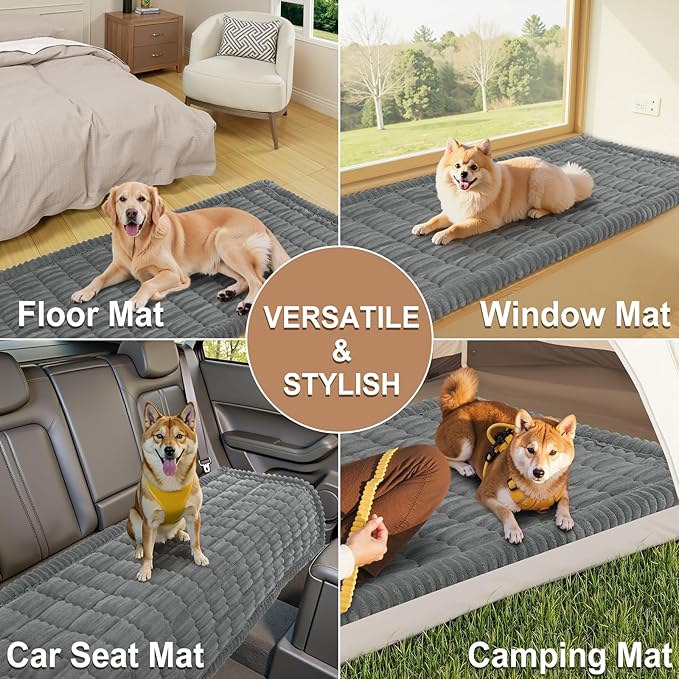 Smiry Couch Cover for Dogs Washable, Non Slip Fuzzy Pet Couch Covers for 3 Cushion Sofa Pet Friendly, Thick Soft Sofa Slipcovers Cushion Protector (Dark Grey, 27.6" x 70.9")