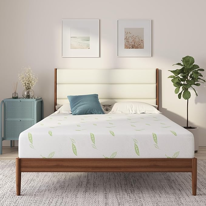 NapQueen Twin Size, 10 Inch Anula Green Tea Infused Memory Foam Mattress, Bed in a Box, CertiPUR-US Certified Mattress
