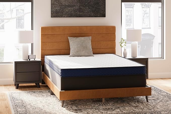 Signature Design by Ashley Full Size Medium Firm 6 Inch Memory Foam Mattress with Breathable Quilted Cover, Fiberglass Free, Mattress in A Box