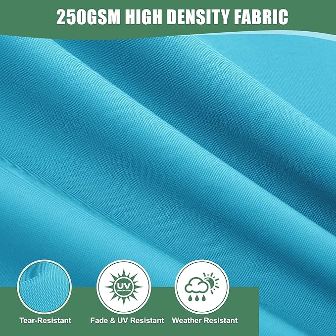 Chaise Lounge Cushions Outdoor Set of 2 - Waterproof and Fade Resistant Sun Lounger Replacement Cushions - Patio Lounger Pads with Removable Cover for Pool, Deck, Lawn, 80 x 26 x 3 Inch, Teal