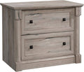 Sauder Palladia 2 Drawer File Cabinet, Lateral Filing Cabinets for Home Office, Hanging File Folders Organizer, Interlocking Drawers, in Split Oak Finish