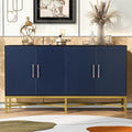 Merax Sideboard Buffet Cabinet with Storage, 4 Door Modern Cupboard w/Cross-Leg Design, Console Table for Kitchen, Dining/Living Room, Blue