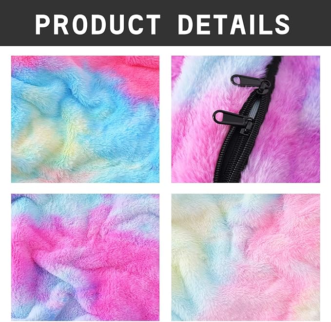 Bean Bag Chair for Adults Kids Without Filling Comfy Fluffy Giant Round Beanbag Lazy Sofa Cover for Reading Chair Floor Chair, 6FT, Multicolored