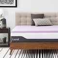 Lucid 2 Inch Lavender Infused Memory Foam Mattress Topper - Ventilated Design – Pressure Relieving Bed Topper - Mattress Pad – CertiPur Certified - Twin XL Size