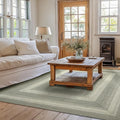 Homespice Grey Cloud Jute Braided Rope Rug, 5x8' Rectangle - Grey, Warm Farmhouse Country Decor, Perfect for Bedrooms and Living Rooms - Durable, Easy to Clean and Pet Friendly