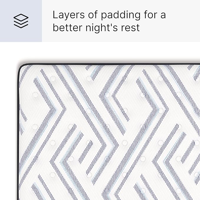 Signature Design by Ashley King Size Stack 12 Inch Hybrid Medium Plush Cooling Gel Infused Memory Foam Mattress for Pressure Relief, Fiberglass Free, Mattress in A Box
