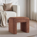 Get Set Style Vanity Stool Chair,Modern Wool Ottoman Foot Stool with Wooden Legs for Sofa Ottoman Bench Footstool Extra Seat for Vanity,Makeup Room,Living Room,Entryway(Fully Assembled)