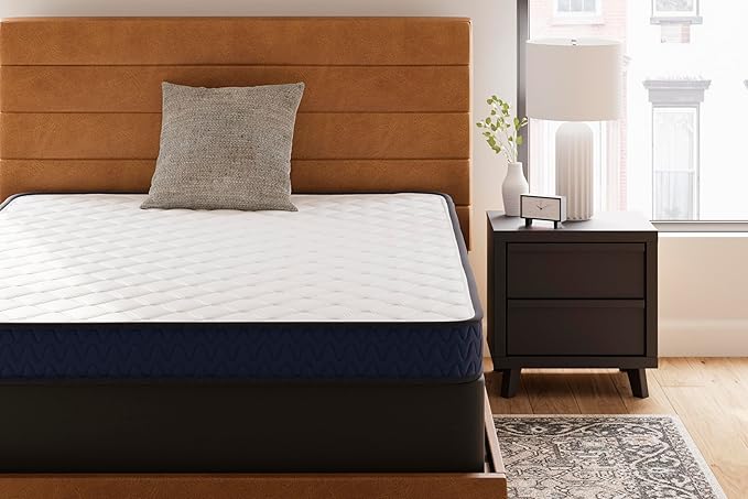 Signature Design by Ashley Full Size Medium Firm 6 Inch Memory Foam Mattress with Breathable Quilted Cover, Fiberglass Free, Mattress in A Box
