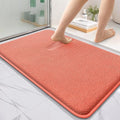 OLANLY Thick Memory Foam Bath Mat Rug 36x24, Extra Soft Absorbent Bathroom Rug, Quick Dry Bath Mats, Non-Slip, Machine Washable Carpet for Bathroom, Tub and Shower, Home Decor Accessories, Coral