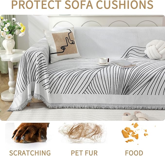 Non Slip Sofa Covers Couch Covers for 3 Cushion Couch Sofa Pet Friendly Washable Couch Covers for Sofa, Soft Thick Sectional Couch Covers L Shape Furniture Protector for Kids, Dogs 71" X134"
