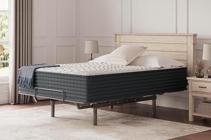Signature Design by Ashley Hybrid 1300 13 Inch Plush Gel Memory Foam Mattress with Edge Support for Pressure Relief, King, Fiberglass Free, Mattress in A Box
