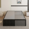 18 Inch Full Size Bed Frame with Black Bed Cover, Metal Bed Frame Full Size No Box Spring Needed, Heavy Duty Mattress Foundation, Easy Assembly, Noise Free