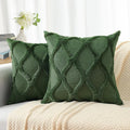 decorUhome Throw Pillow Covers 16x16 Inch Set of 2, Soft Plush Faux Fur Wool Forest Elf Couch Pillow Covers, Decorative Neutral Pillow Cases for Bed Sofa Living Room Home Decor
