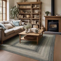 Homespice Flint Hill Jute Braided Area Rugs 5x8' - Gray Braided Rugs for Living Room and Bedroom