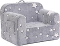 Toddler Chair Plush Kids Couch, Comfy Glow in The Dark Armchair with Removable and Washable Cover Carrying Handle Kids Sofa, Convertible Reading Chair Toddler Couch for Girls and Boys