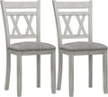Solid Wood Dining Chair, Part of Dining Table Set, Mix and Match Table, Chair Sold Separately for Dining Room, Kitchen, Grey