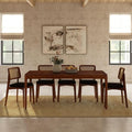 NTC Mingle 71 Inch Modern Design, Rectangular Dinner Table for Dining Room, Living Room Furniture, Effortless Assembly, Dark Walnut