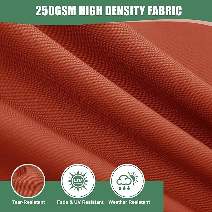 Chaise Lounge Cushions Outdoor Set of 4 - Waterproof and Fade Resistant Sun Lounger Replacement Cushions - Patio Lounger Pads with Removable Cover for Pool, Deck, 72 x 21 x 3 Inch, Rust