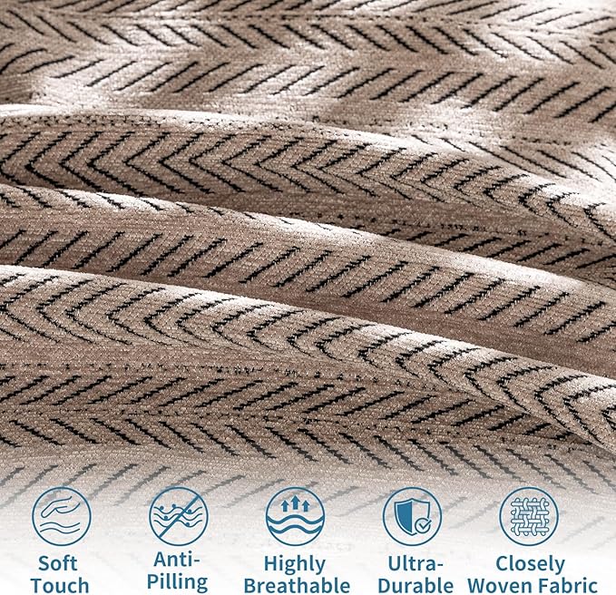 Nobildonna Sofa Cover Washable Soft Thicken Chenille Couch Cover with Tassel,Waterproof Sofa Slipcovers for 2 Cushion Couch,Loveseat,Futon Couch Furniture Protector Pet-Friendly,Brown 71"x102"