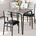Dining Table for 2, Small Table and Chairs Set of 2, Square Dinette Set for 2, 3 Piece Kitchen & Dining Room Sets for Small Space (Oak, Table with 2 Upholstered Chairs)