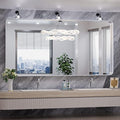 TokeShimi 72 x 36 Inch Brushed Silver Mirror Wall Mirror for Bathroom Black Metal Frame Decorative Rectangular Wall Mounted Home Decor Corner Hangs (Horizontal/Vertical)