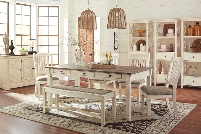 Signature Design by Ashley Bolanburg French Country Dining Room Server, Two-tone White & Brown