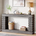Tribesigns 70.8-Inch Long Console Table, Wood Entryway Table with Storage, Narrow Sofa Table for Living Room Entryway Hallway (Gray)