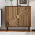 Sideboard Buffet Cabinet with Storage,Walnut Sideboard Buffet with Doors and Adjustable Shelf,Wooden Storage Cabinet, 31.3”W x 15.0”D x 30.6”H