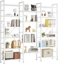 IRONCK Bookshelves 6 Tiers Triple Wide Industrial Bookshelf, Large Etagere Bookshelf Open Display Shelves with Metal Frame for Living Room Bedroom Home Office