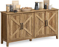 VASAGLE LIRY Collection - Storage Cabinet, Buffet Cabinet, Sideboard, Credenza, with Adjustable Shelves, for Living Room, Entryway, Honey Brown ULSC381T41