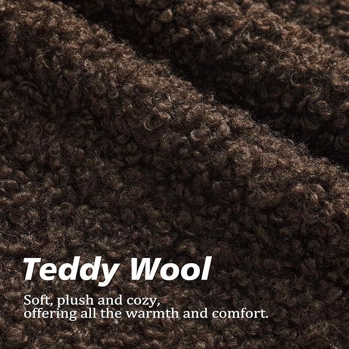 Foindtower 2 Pieces 18x18 Inch Dark Brown, Faux Fur Throw Pillow Cover Accent Sherpa Furry Pillow Covers Fuzzy Soft Pillowcases Cozy Sheepskin Decorative Fleece Cushion Case for Bed Couch Living Room