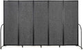 Folding Room Partition,Privacy Room Screen with Arms,Office Dividers Partition Wall,10'2"L* 6'7"H,Dark Grey