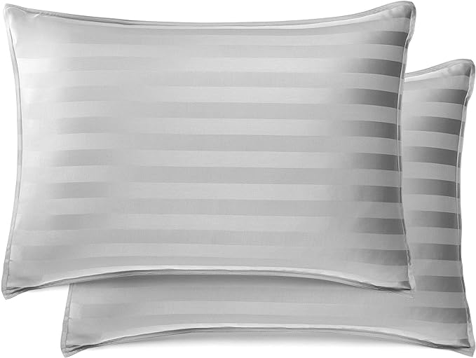 California King Sheets by Pure Bamboo, Genuine 100% Organic Viscose Derived from Bamboo Bed Sheet Set, Soft & Cooling, Double Stitching, Lifetime Quality Promise (California King, Jacquard Silver)