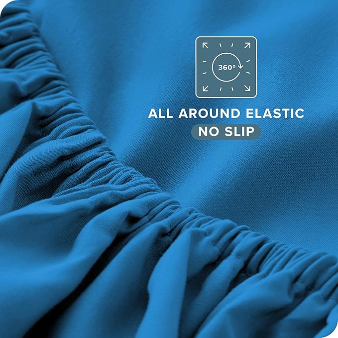 Bare Home Twin XL Sheet Set - College Dorm Size - Luxury 1800 Ultra-Soft Microfiber Twin Extra Long Bed Sheets - Deep Pockets - Easy Fit - Extra Soft - 3 Piece Set - Bed Sheets (Twin XL, Medium Blue)
