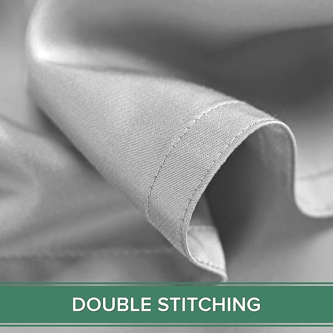 California King Sheets by Pure Bamboo, Genuine 100% Organic Viscose Derived from Bamboo Bed Sheet Set, Soft & Cooling, Double Stitching, Lifetime Quality Promise (California King, Silver Pearl)
