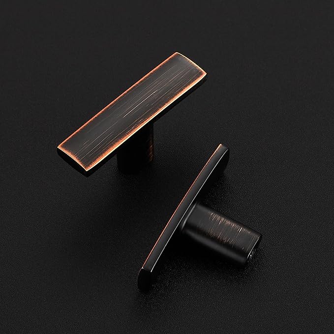 10 Pack Cabinet Handles Single Hole - Curved Cabinet Knobs Oil Rubbed Bronze Drawer Pulls for Kitchen Cupboard Solid Pulls for Dresser Drawer Arch Hardware