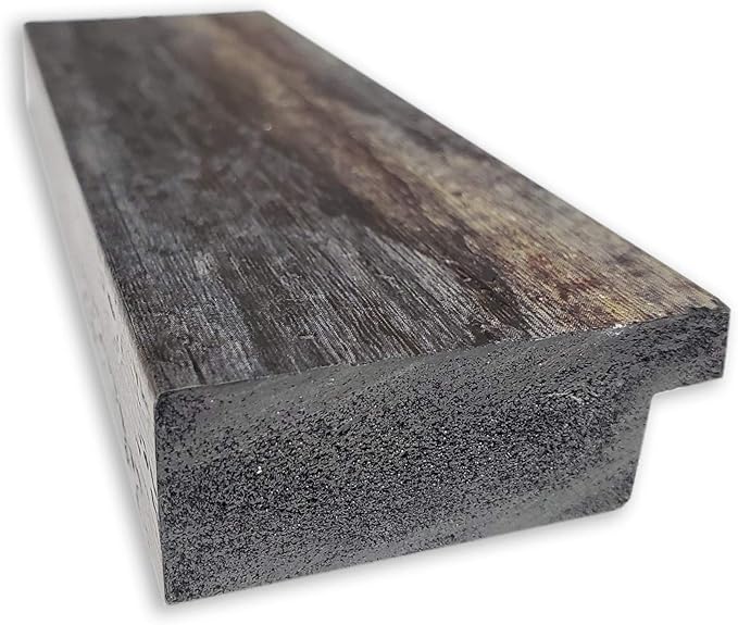 Amanti Art Brown Bathroom Mirror for Over Sink, 32x43 Bark Rustic Char Rectangle Vanity Mirror, X-Large Country Rustic Frame, Hangs Horizonally and Vertically, Bathroom Wall Decor, Non-Beveled Edge