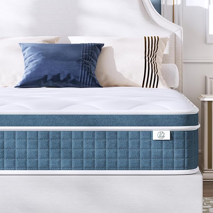 Twin XL Mattress, 12 Inch Hybrid Mattress Twin XL with Individual Pocket Springs and Pressure-Relieving Memory Foam, Breathable, Medium Firm Mattress in a Box 80"x39"x12"