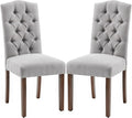 Tufted Upholstered Parsons Dining Chair with Sturdy Solid Wood Legs